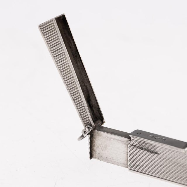Vintage English Silver Travel Cigar Cutter from Dunhill, 1953 For Sale - Image 4 of 13