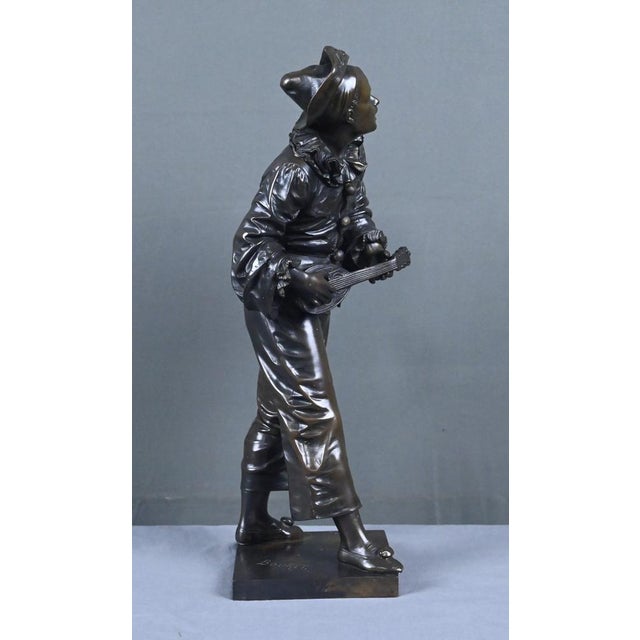 Late 19th Century Bronze By the Light of the Moon Sculpture from Bouret For Sale - Image 5 of 18