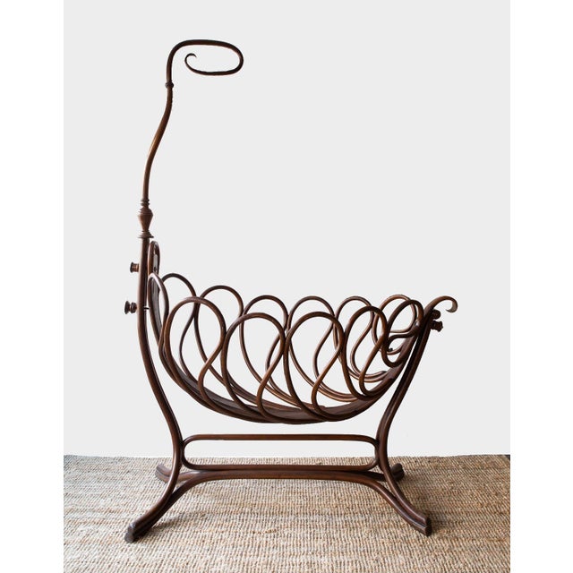 Child Cradle by Jacob & Josef Kohn for Thonet, 1895 For Sale - Image 12 of 12