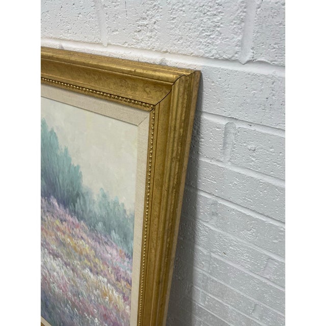 Gold Late 20th Century Landscape Oil Painting For Sale - Image 8 of 9