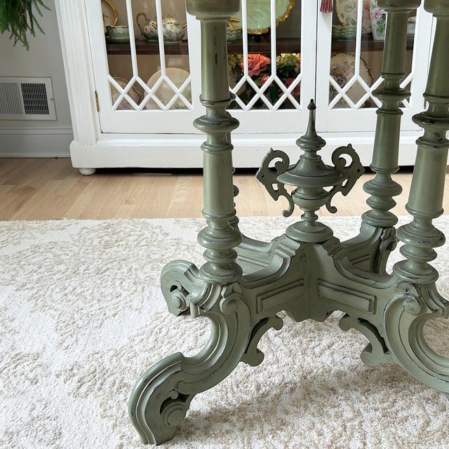 Late 19th Century French Country Victorian Refinished Parlor Table For Sale In New York - Image 6 of 7