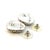 Traditional 1990s Pair of John Hardy Estate No Original Back Earrings Sterling Silver 18k Y Gold For Sale - Image 3 of 6