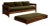 Brazilian Modern Two-in-One Rosewood Sofa & Daybed in Deep Olive Mohair, Celina For Sale