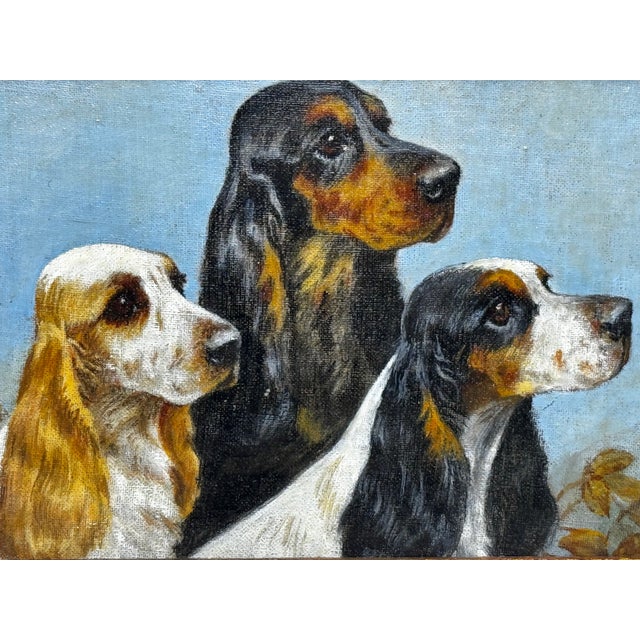 1950s The Faithful Companions – Trio of Cocker Spaniels, Oil Painting in the Manner of Maud Alice Earl For Sale - Image 5 of 18