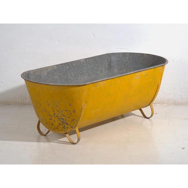 Metal Galvanized Metal Container by Amaru For Sale - Image 7 of 8
