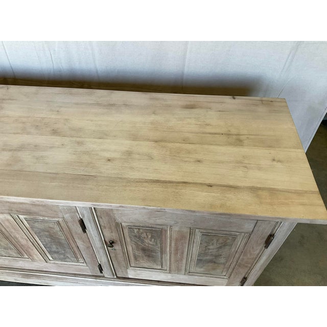 Late 19th Century 19th Century Bleached Walnut Store Display Counter Cabinet With Raised Panels For Sale - Image 5 of 13