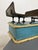 Blue Vintage Art Deco Italian Scale with Brass Pans, 1940 For Sale - Image 8 of 12