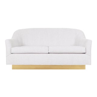 Vintage Brass Loveseat by Milo Baughman for Thayer Coggin