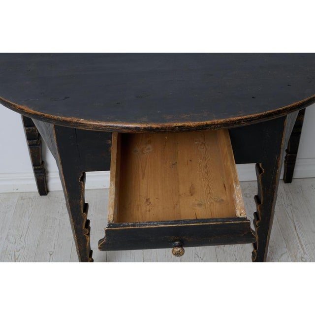 Antique Swedish Demi-Lune Console Table For Sale - Image 9 of 11