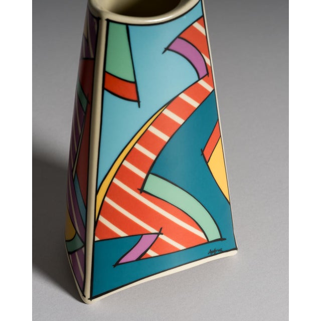 Flash Porcelain Vase Duo and Ashtray by Dorothy Hafner for Rosenthal, 1980s, Set of 3 For Sale - Image 13 of 15