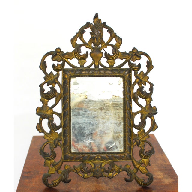 Italian Brass Dresser Mirror Chairish