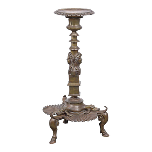 19th Century Bronze Figural Candle Stand