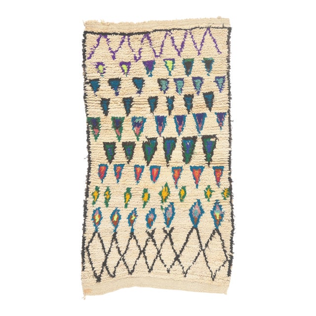 Vintage Azilal Moroccan Rug, 02'08 X 05'00 For Sale