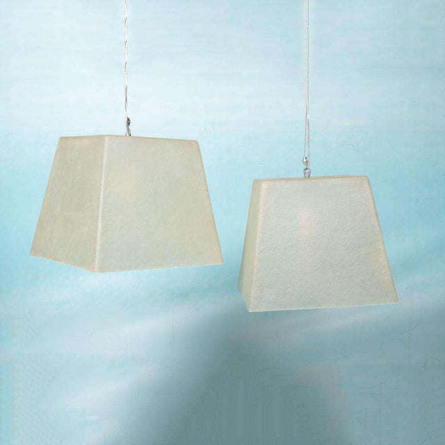 Vintage Minimalist Fiberglass Hanging Lamp from Roche Babois For Sale - Image 5 of 18