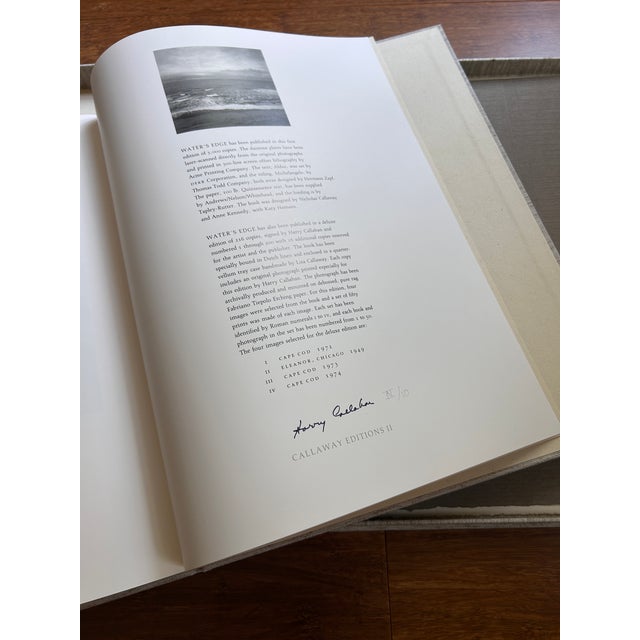1980s Harry Callahan Water's Edge "Cape Cod, 1972" Gelatin Silver Print Signed Editioned Folio For Sale - Image 5 of 12