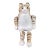 Hand-Carved Articulated Wooden Tiger or Cat Figurine With Painted Details. For Sale