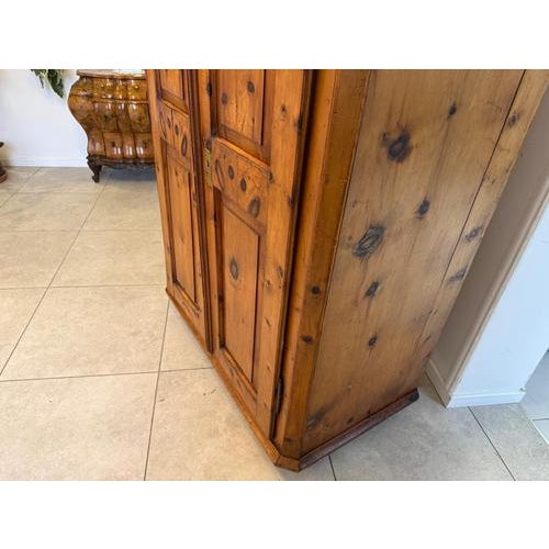 Antique Swiss Pine Wardrobe For Sale - Image 12 of 18