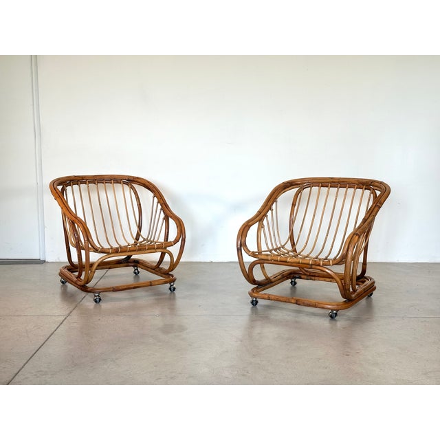 Rattan and Bamboo Armchairs, 1970s, Set of 2 For Sale - Image 15 of 15