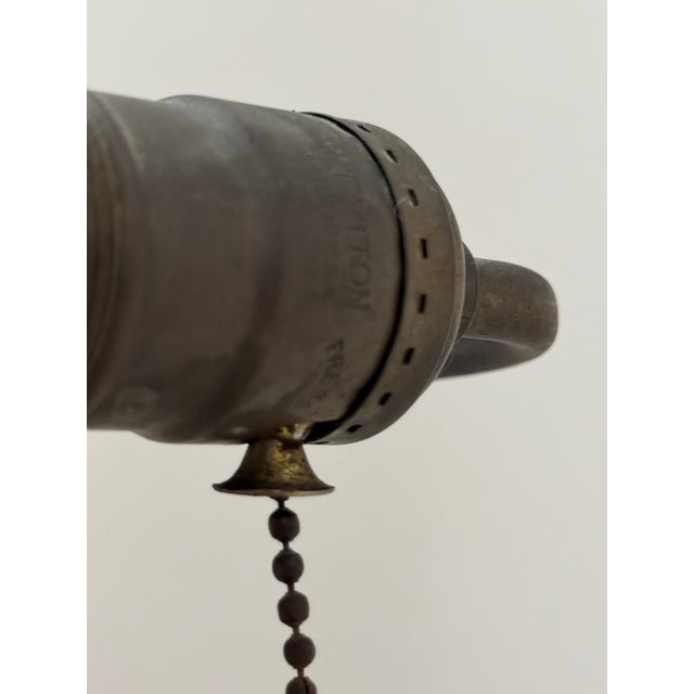 Antique Brass Pen & Ink Desk Set With Integrated Lamp For Sale - Image 14 of 18