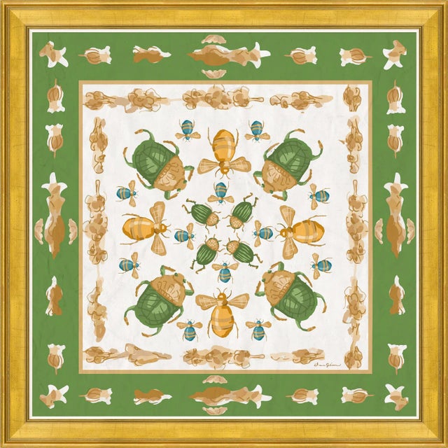 Rive Gauche in Green By Dana Gibson, Framed Art Print For Sale