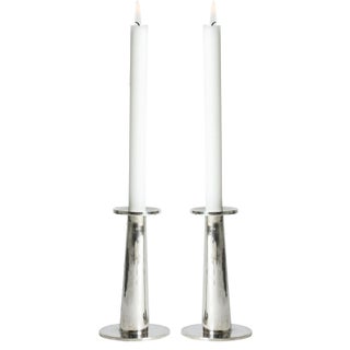 Silver Candlesticks by Jarl Ölveborn, Set of 2 For Sale