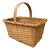 Early 20th Century American Splint Oak Gathering Basket For Sale