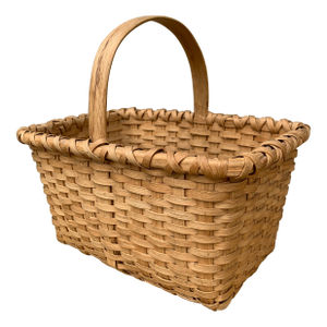 Early 20th Century American Splint Oak Gathering Basket