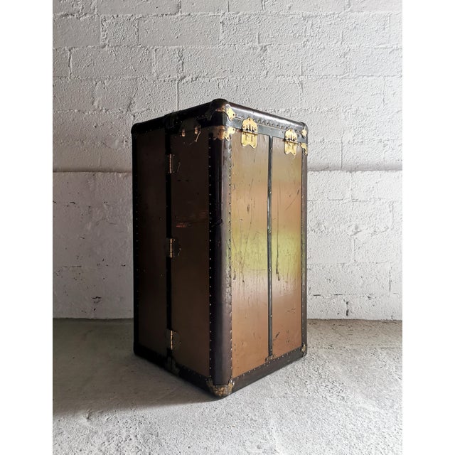 Large Antique Wardrobe/Steamer Trunk, USA, 1920s For Sale - Image 9 of 18