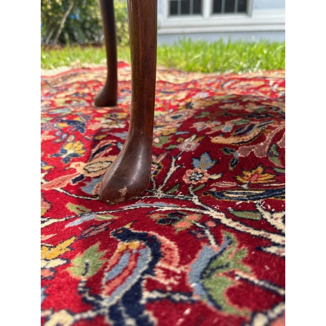 Auburn Antique Queen Ann Style With Raised Lacquer Chinoiserie Side Table. For Sale - Image 8 of 12