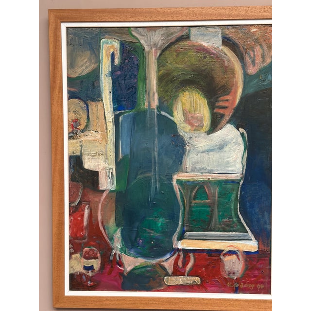 Hendrik De Jong, Abstract Composition, 1994, Oil on Canvas, Framed For Sale - Image 15 of 18
