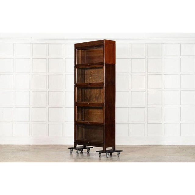 Wood Large Gunn Glazed Sectional Bookcase in Mahogany, 1900 For Sale - Image 7 of 17