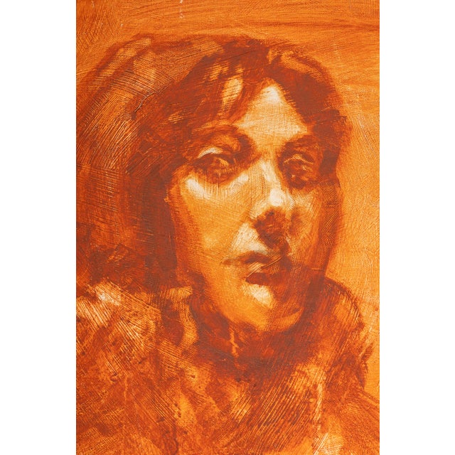 Late 20th Century Female Heady Study | Contemporary Mog Young Park Oil Painting, Signed For Sale In Chicago - Image 6 of 6