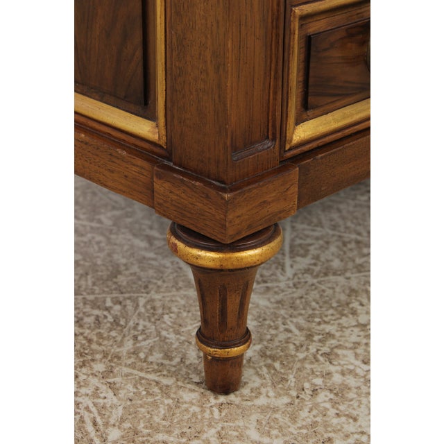 Karges French Louis XVI Walnut 3 Drawer Nightstand For Sale - Image 13 of 15