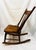 Brown Antique Primitive Oak Rocking Chair, 19th Century Pressed Back Armless Rocker For Sale - Image 8 of 9