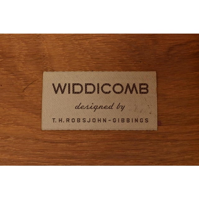 Brown Robsjohn-Gibbings for Widdicomb Mid-Century Modern Sculpted Walnut Chest of Drawers With Bookcase Hutch Top, 1950s For Sale - Image 8 of 14