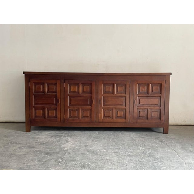 Vintage French Brutalist Sideboard, 1970s For Sale - Image 12 of 12