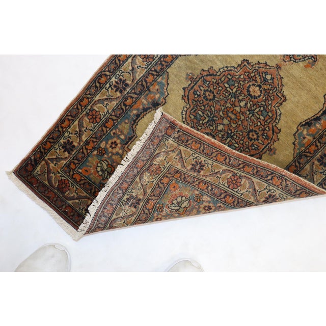 Persian Tabriz Antique Mat rug no. j1967 For Sale - Image 3 of 11