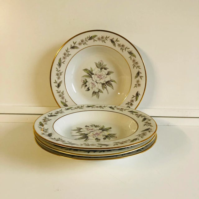 Ceramic Vintage Royal Jackson Fine China, Vogue Ceramic Industries Soup/Dinner Bowls- Set of 4 For Sale - Image 7 of 7
