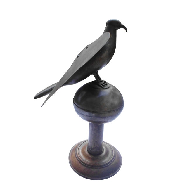 Antique Bird Sculpture in Wood and Metal For Sale - Image 16 of 16