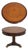Maitland Smith Round Mahogany Leather Top Drum Table For Sale