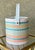 Modern Circa 1970 Whimsical Woven Ice Bucket in Pastels With Lucite Lid & Swivel Handle For Sale - Image 3 of 12