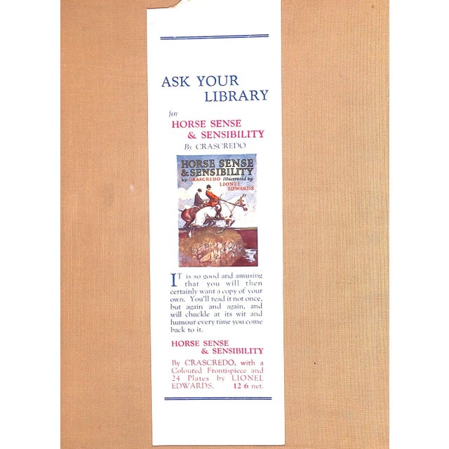 Paper "Bridle Wise a Key to Better Hunters- Better Ponies" 1927 Goldschmidt, Lieut.-Colonel. S. G. For Sale - Image 7 of 9