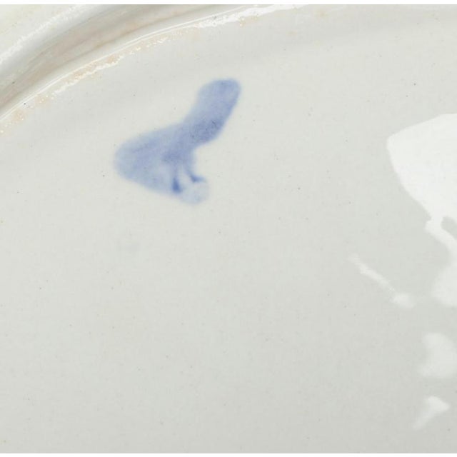 19th Century Luneville French Faïence Barbotine Majolica Asparagus and Artichoke Plates- Set of 6 For Sale - Image 9 of 10