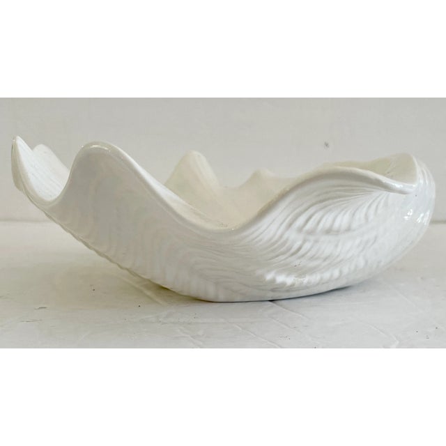 Faux Shell Ceramic Bowl For Sale - Image 4 of 13