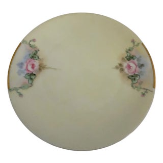 Early 20th Century Bavarian Floral Decorative Plate For Sale