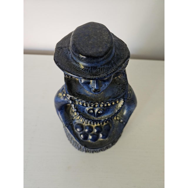 Ceramic Figurine of Woman with Basket of Fruit from Bay Keramik, Germany, 1960s For Sale - Image 11 of 14