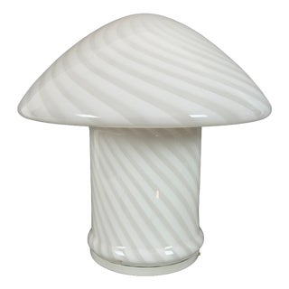 Space Age Swirl Murano Glass Mushroom Table Lamp from Gambaro Poggi, 1970s For Sale