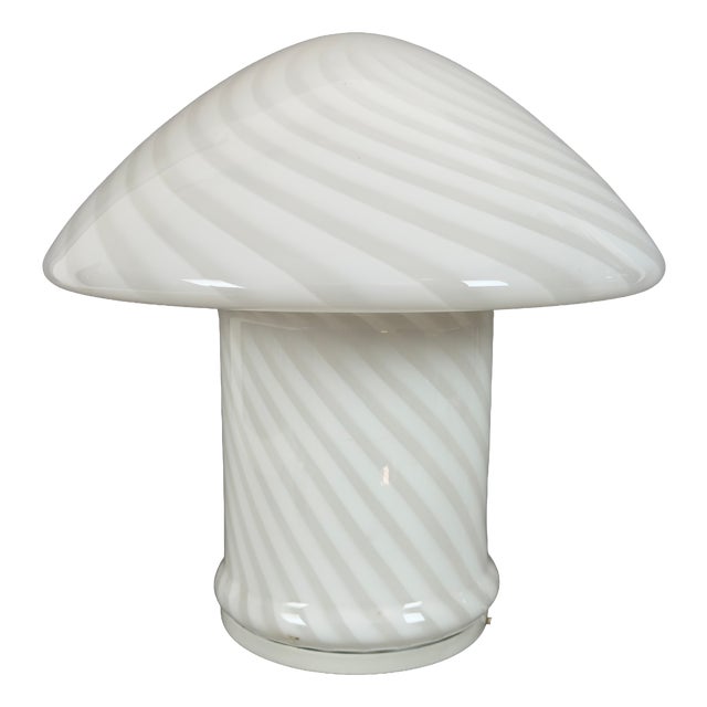 Space Age Swirl Murano Glass Mushroom Table Lamp from Gambaro Poggi, 1970s For Sale
