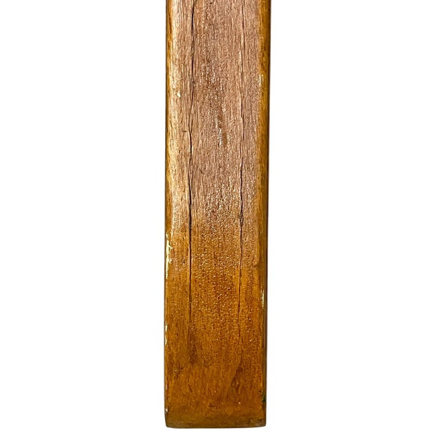 Vintage Texas Folk Art Marquetry Starburst Pedestal End Table | Handcrafted Geometric Inlay | Southwestern Style For Sale - Image 10 of 18