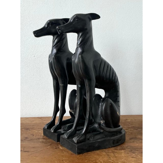 Vintage Boho Bronze Whippets - A Pair For Sale In West Palm - Image 6 of 12